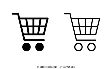 Shopping icon set. Shopping cart icon. Trolley icon vector