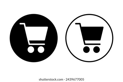 Shopping icon set. Shopping cart icon. Trolley icon vector