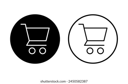 Shopping icon set. Shopping cart icon. Trolley icon vector