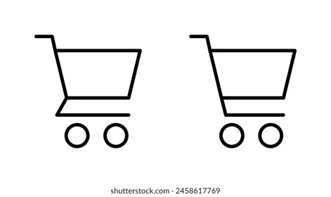 Shopping icon set. Shopping cart icon. Trolley icon vector