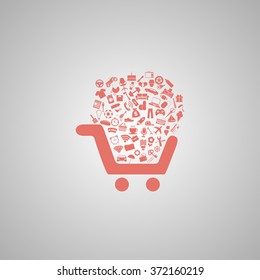 Shopping icon set. design style eps 10