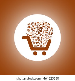 Shopping icon set. design style eps 10