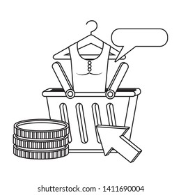 Shopping icon set design vector illustration