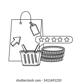 Shopping icon set design vector illustration