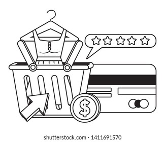 Shopping icon set design vector illustration