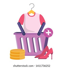 Shopping icon set design vector illustration