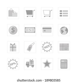 Shopping icon set. Designed for illustration, infographics, web icon, report, presentation, template and more in your business