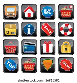 Shopping Icon Set. Easy To Edit Vector.