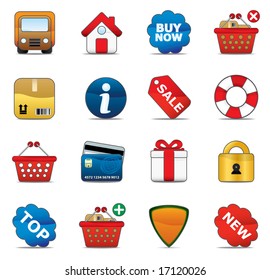 Shopping Icon Set. Easy To Edit Vector Image.