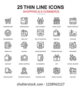 Shopping icon set. E-commerce icon set. Delivery icon. Store icon. Pay sign.