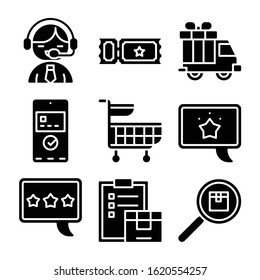 Shopping icon set. The icon are fill.