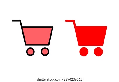 Shopping icon set illustration. Shopping cart sign and symbol. Trolley icon