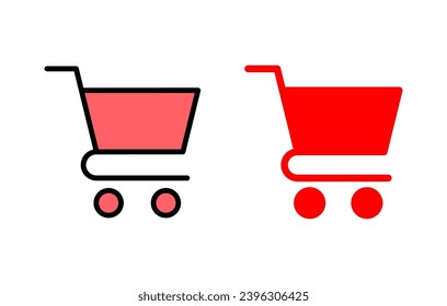 Shopping icon set illustration. Shopping cart sign and symbol. Trolley icon