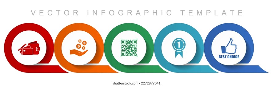 Shopping icon set, miscellaneous icons such as money, wallet, qr code, badge and like sign for webdesign and mobile applications, flat design infographic vector template in eps 10