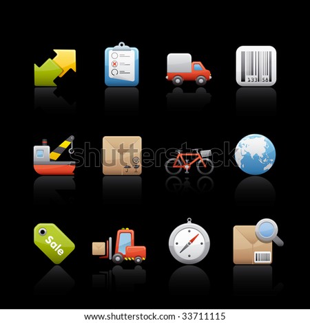 Shopping Icon Set for multiple applications. In Adobe Illustrator EPS 8.