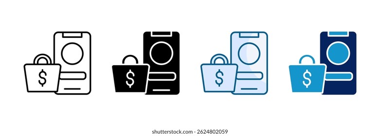 Shopping Icon Set Multiple Style Collection
