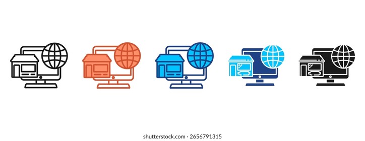 Shopping Icon Set Multiple Style Collection
