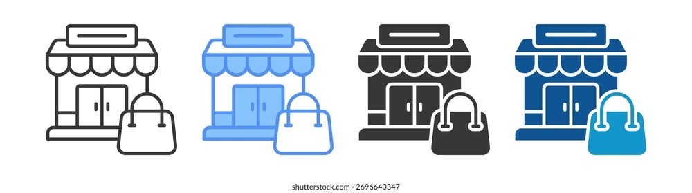 Conjunto de iconos de compras Colección de estilo múltiple