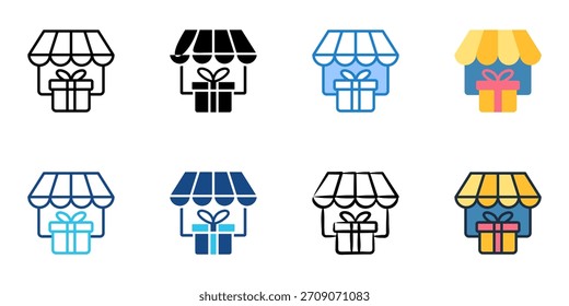 Conjunto de iconos de compras colección de Vector de estilo múltiple. Trazo editable 
