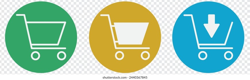 Shopping icon set. Online shopping, store, delivery, promotion and shopping cart symbol. Solid icons vector collection.