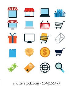 shopping icon set pack, High Quality variety symbols Vector illustration