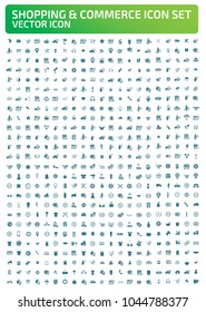 Shopping icon set vector