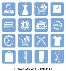 Shopping icon set, vector