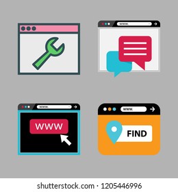 shopping icon set. vector set about browser icons set.