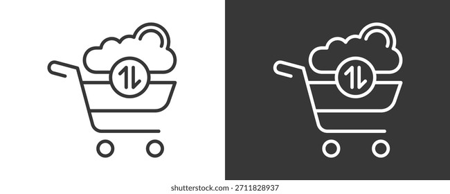 Shopping Icon Set Vector Collection Isolated In Black And White