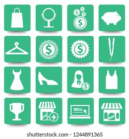 Shopping icon set vector design