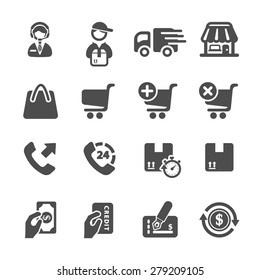 shopping icon set, vector eps10.