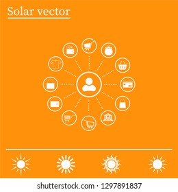 Shopping Icon Set. Vector illustration