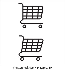 Shopping Icon Set Vector illustration Simplines series Simple outlined icons Linear style