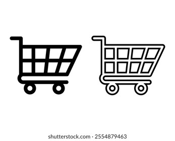 Shopping icon set. Vector illustration.