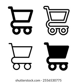 Shopping icon set. Vector illustration.