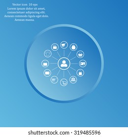 Shopping Icon Set. Vector illustration