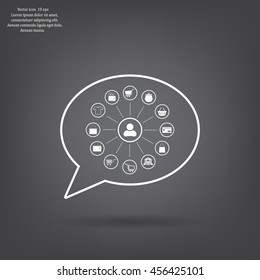 Shopping Icon Set. Vector illustration