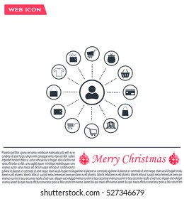 Shopping Icon Set. Vector illustration