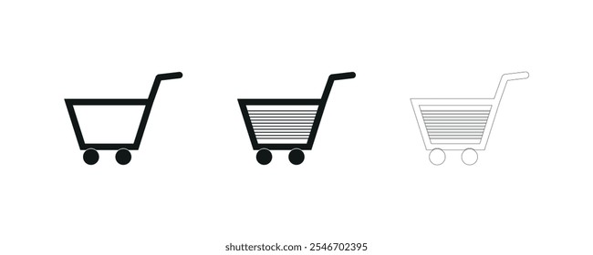 Conjunto de iconos de compras Vector fondo blanco