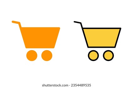 Shopping icon set for web and mobile app. Shopping cart sign and symbol. Trolley icon