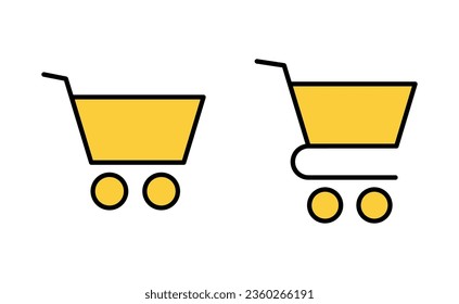 Shopping icon set for web and mobile app. Shopping cart sign and symbol. Trolley icon