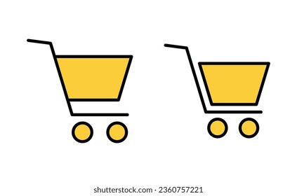 Shopping icon set for web and mobile app. Shopping cart sign and symbol. Trolley icon