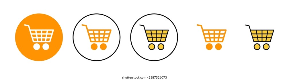 Shopping icon set for web and mobile app. Shopping cart sign and symbol. Trolley icon