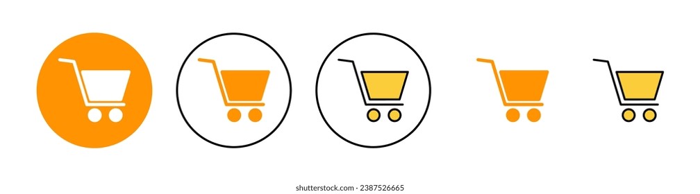Shopping icon set for web and mobile app. Shopping cart sign and symbol. Trolley icon