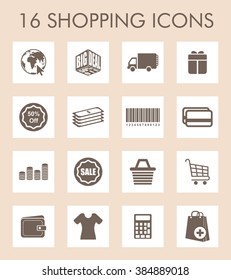 Shopping icon Set for web & mobile