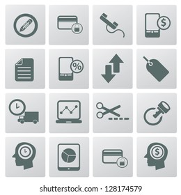 Shopping icon set,vector