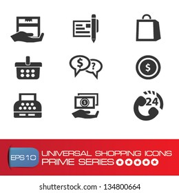 Shopping icon set,vector
