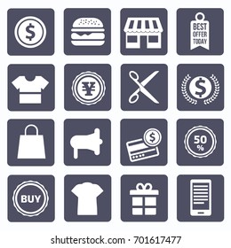 Shopping icon set,vector