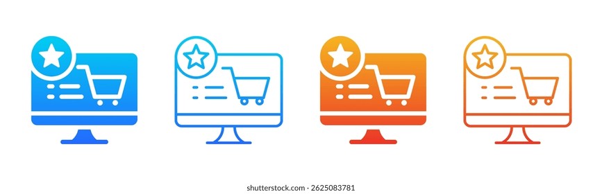 Shopping icon sheet multiple style collection
