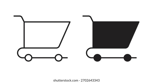 Ícone de compras tendência plana simples design gráfico moderno logotipo abstrato